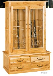 River Woodworking Double Gun Cabinet 1